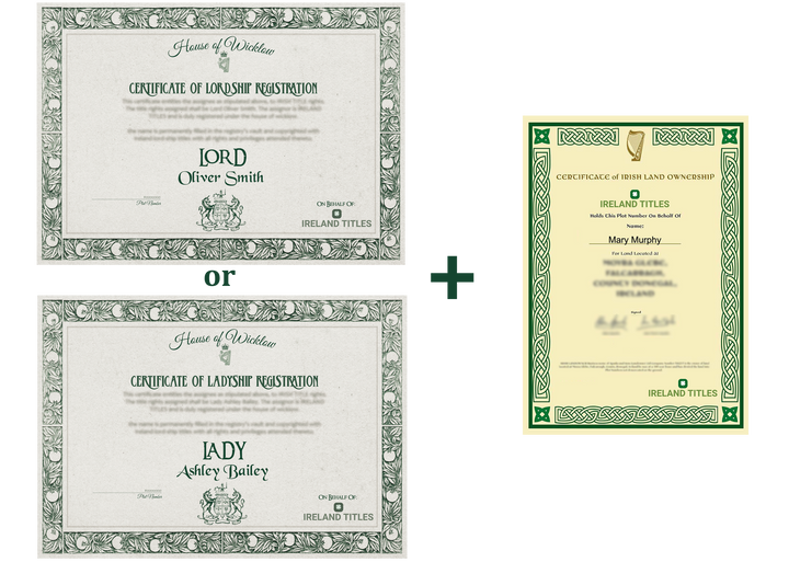 IRELAND TITLES a Lord (Baron) or Lady (Baroness) ! Ireland